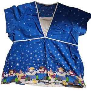 Winter XL Scrub top